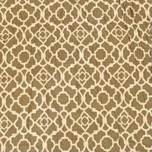 Waverly Curtain Panel Natural Lovely Lattice Geometric Pattern 50x84" Cotton